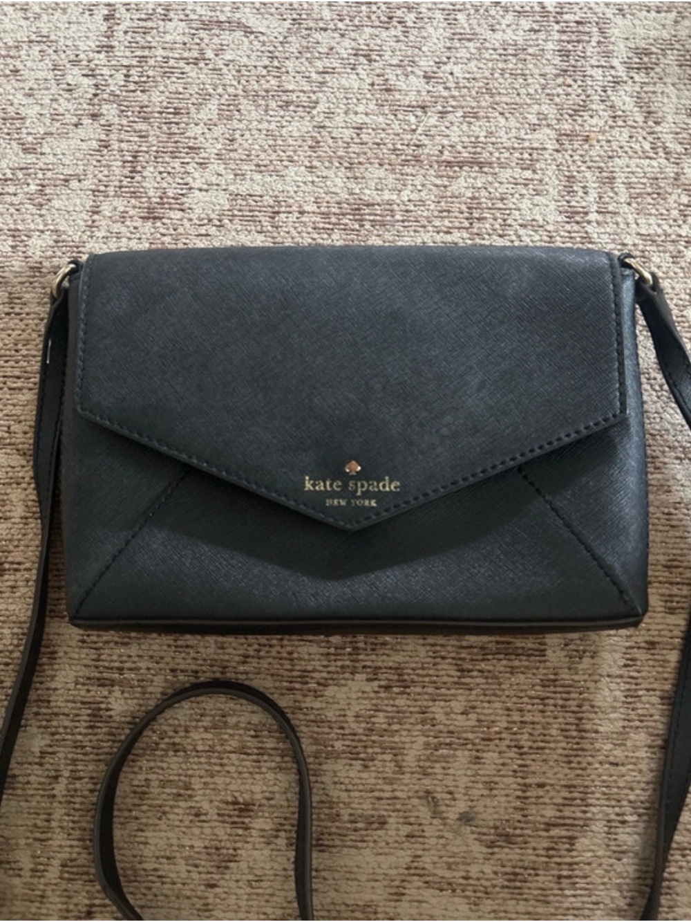 kate spade Black Saffiano Crossbody Envelope Bag